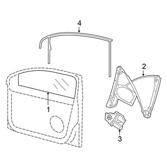 Volkswagen OE - Front Door - Glass & Hardware (GLI / S / SE / SEL / Wolfsburg Edition)