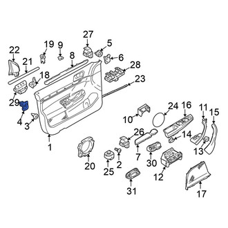 Volkswagen OE - Front Inner Door Interior Trim Panel Retainer