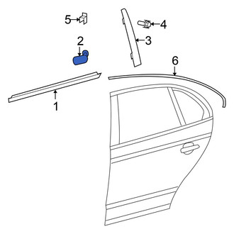 Volkswagen OE - Outer Door Window Belt Weatherstrip Clip
