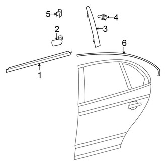 Volkswagen OE - Rear Door - Exterior Trim (2.5 / GLI / TDI)