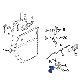 Volkswagen OE - Rear Right Door Lock Rod Cover