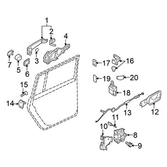 Volkswagen OE - Rear Door - Lock & Hardware