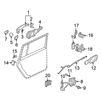 Volkswagen OE - Rear Exterior Door Handle Gasket