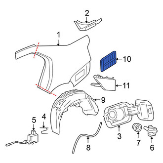Volkswagen OE - Rear Quarter Panel Air Vent Grille