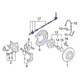 Volkswagen OE - Rear Right ABS Wheel Speed Sensor Wiring Harness