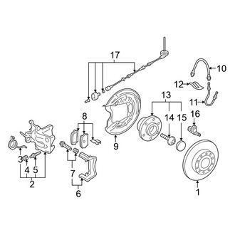 Volkswagen OE - Rear Suspension - Brake Components (GLI A5 Body Code)