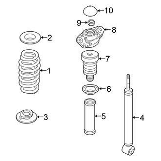 Volkswagen OE - Rear Suspension - Shocks & Components (Sedan A5 Body Code)