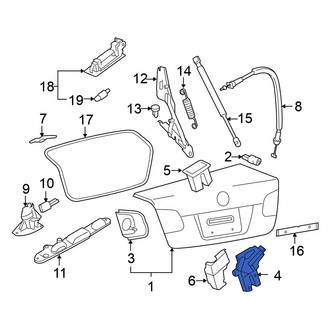 Volkswagen OE - Rear Deck Lid Latch