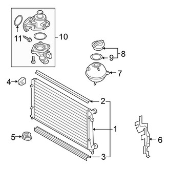 Volkswagen OE - Cooling - Radiator & Components (Main), (2.0L)