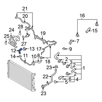 Volkswagen OE - Upper Radiator Coolant Hose