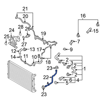 Volkswagen OE - Upper Radiator Coolant Hose