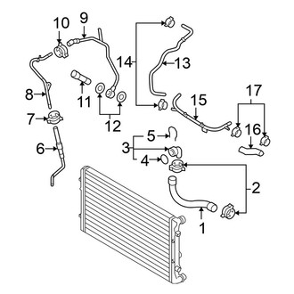 Volkswagen OE - Cooling - Hoses & Lines (Return, to VIN 1K9109650), (2.0L)