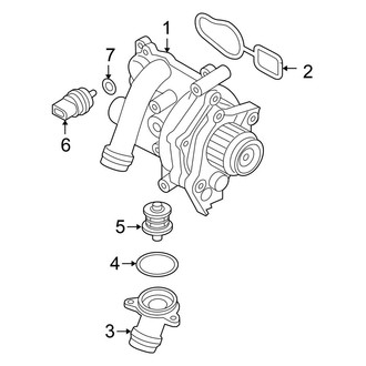 Volkswagen OE - Cooling - Water Pump (From VIN 1K9109651, Main USA), (Wolfsburg Edition 2.0L)