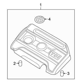 Volkswagen OE - Engine / Transaxle - Engine Appearance Cover (Sedan)