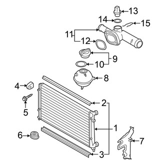 Volkswagen OE - Cooling - Radiator & Components (Sedan 2.0L)