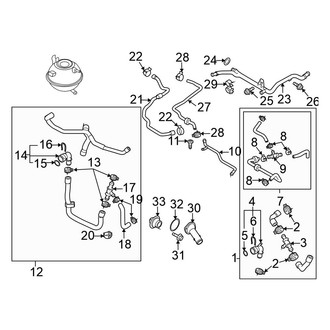 Volkswagen OE - Cooling - Hoses & Lines (Sedan 2.0L)