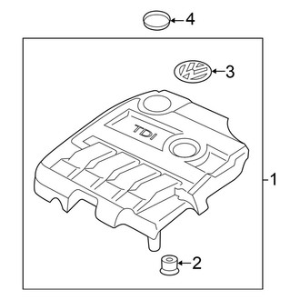Volkswagen OE - Engine / Transaxle - Engine Appearance Cover (Sedan 2.0L Diesel)