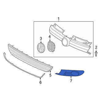Volkswagen OE - Front Right Lower Grille