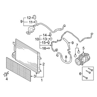 Volkswagen OE - Air Conditioner & Heater - Condenser, Compressor & Lines (Wagon)