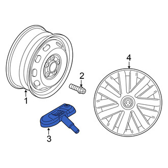 Volkswagen OE - Tire Pressure Monitoring System (TPMS) Sensor