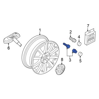 Volkswagen Tiguan OEM Wheels & Tires | Lug Nuts, TPMS Sensors — CARiD.com