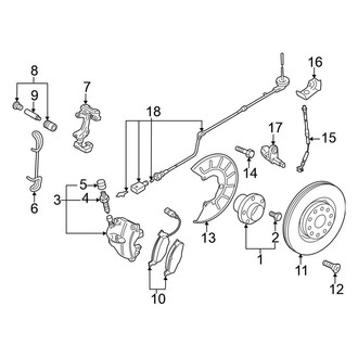 Volkswagen OE - Front Suspension - Brake Components (Wagon)