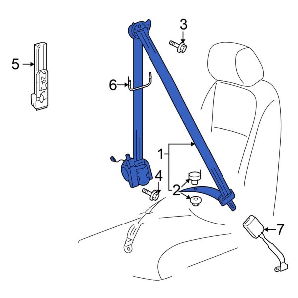 Seat Belt Lap and Shoulder Belt