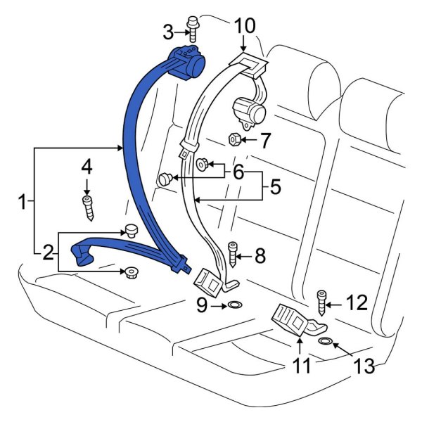 Seat Belt Lap and Shoulder Belt