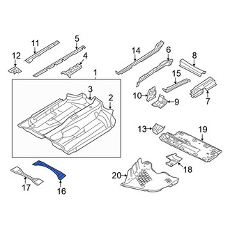 Volkswagen OE - Front Upper Floor Pan Crossmember