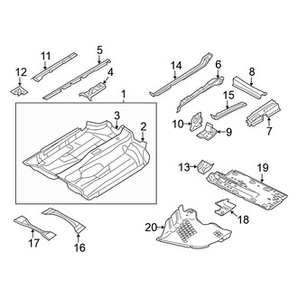Volkswagen OE - Pillars, Rocker & Floor - Floor & Rails (Wagon)