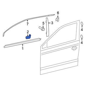 Volkswagen OE - Outer Door Window Belt Weatherstrip Clip