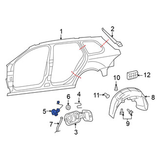 Volkswagen OE - Rear Fuel Filler Door Lock Actuator