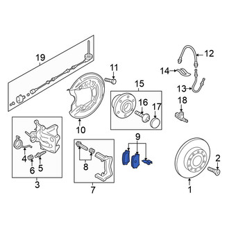 Volkswagen OE - Rear Disc Brake Pad Set