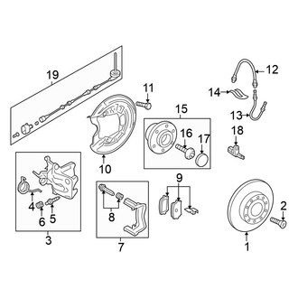 Volkswagen OE - Rear Suspension - Brake Components (260 x 12 mm), (S / SE / SEL / TDI Wagon)