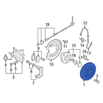 Volkswagen OE - Rear Disc Brake Rotor