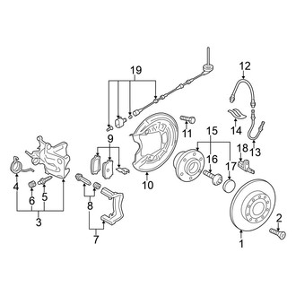 Volkswagen OE - Rear Suspension - Brake Components (272 x 10 mm), (Wagon)