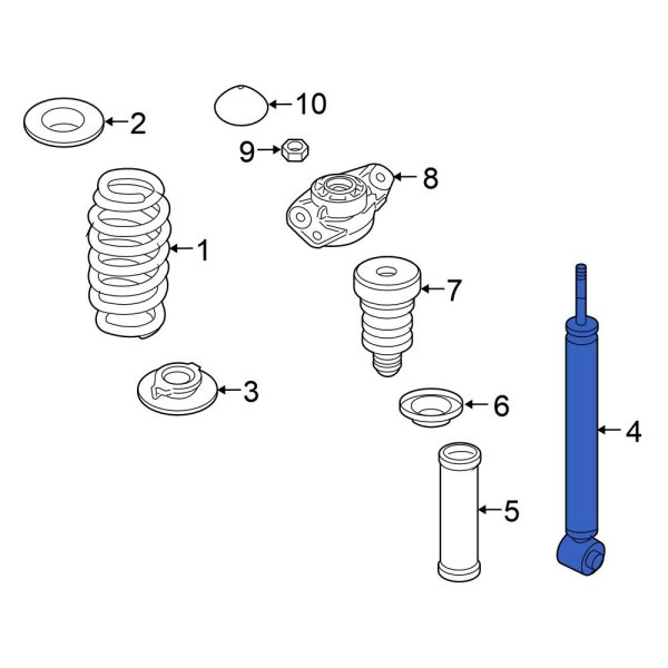 Volkswagen OE 5C0513025H Rear Suspension Shock Absorber