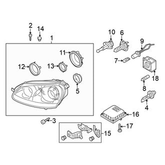 Volkswagen OE - Front Lamps - Headlamps (With HID)