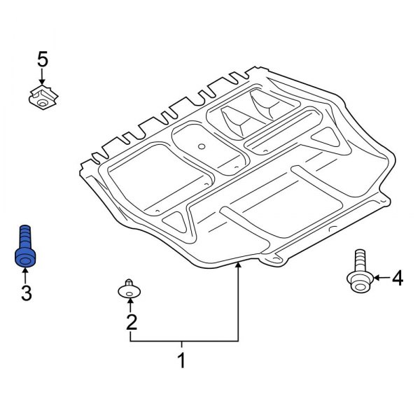 Radiator Support Splash Shield Bolt