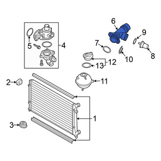 Volkswagen OE - Cooling System Bypass Line Adapter