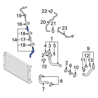 Volkswagen OE - Upper Radiator Coolant Hose