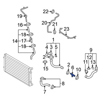 Volkswagen OE - Cooling System Bypass Line Adapter