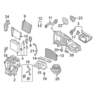 Volkswagen OE - Air Conditioner & Heater - Evaporator & Heater Components (Denso, With Manual Regulation)