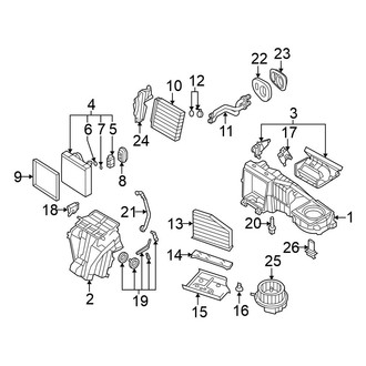Volkswagen OE - Air Conditioner & Heater - Evaporator & Heater Components (With Manual Regulation)