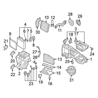 Volkswagen OE - Air Conditioner & Heater - Evaporator & Heater Components (Denso, With Electronic Regulation)