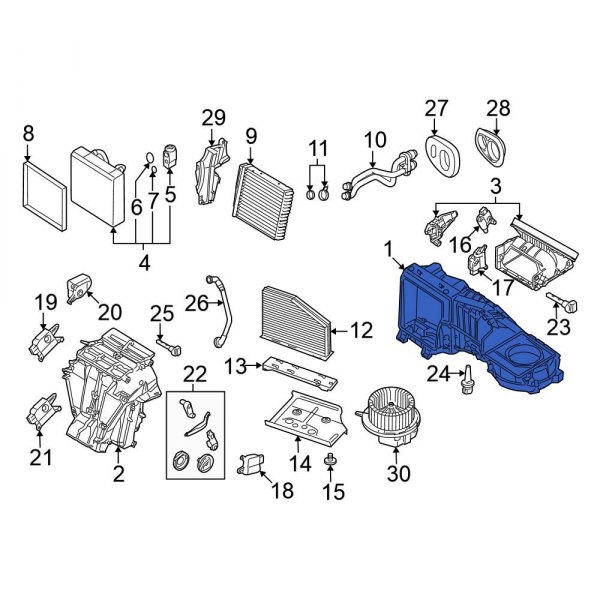 A/C Evaporator Core Case