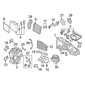 Volkswagen OE - Air Conditioner & Heater - Evaporator & Heater Components (With Electronic Regulation)
