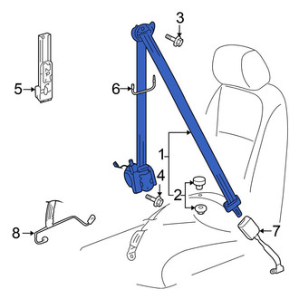 Volkswagen OE - Front Right Seat Belt Lap and Shoulder Belt