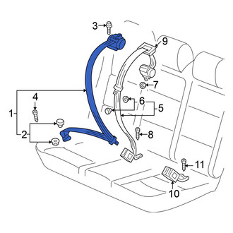 Volkswagen OE - Front Right Seat Belt Lap and Shoulder Belt