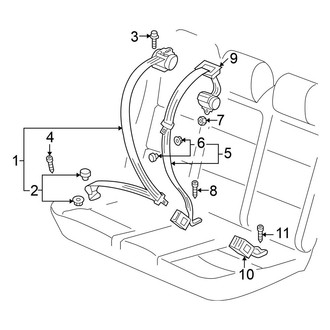 Volkswagen OE - Restraint Systems - Rear Seat Belts